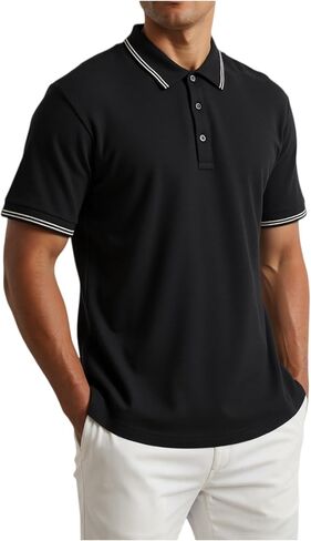 Men's Polo Shirts Short Sleeve, Dry Fit Tactical Golf Shirt for Men in Kuwait