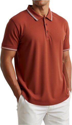 Men's Polo Shirts Short Sleeve, Dry Fit Tactical Golf Shirt for Men in Kuwait