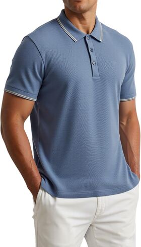 Men's Polo Shirts Short Sleeve, Dry Fit Tactical Golf Shirt for Men in Kuwait