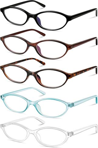 5 Pack Oval Reading Glasses All Day for Women,Computer Readers with Blue Light Protection in Saudi Arabia