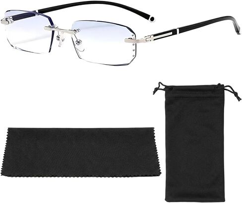 Eye Strain Glasses Self Adjusting, Digital Eye Strain Relief for Office Workers and Gamers, Automatic Focus Adjustment for Reading and Screen Use, Includes Protective Case and Cleaning Cloth in Saudi Arabia