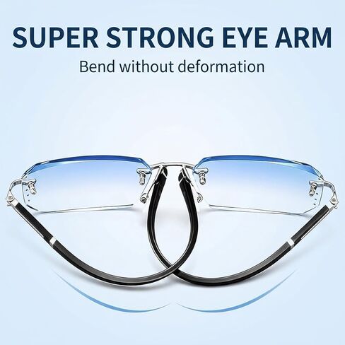 Eye Strain Glasses Self Adjusting, Digital Eye Strain Relief for Office Workers and Gamers, Automatic Focus Adjustment for Reading and Screen Use, Includes Protective Case and Cleaning Cloth in Saudi Arabia