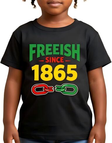 Juneteenth Shirt Kids – Freeish Since 1865 Tee Boys Girls Toddler Juneteenth Shirt 3T-7T in Saudi Arabia