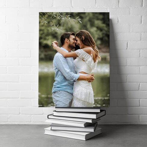 P&L ART. Custom Canvas Prints With Your Photos, Romantic Portrait Photo Print, Custom Picture Wall Decor, Prints From Photos For Personalized Home Gallery Display 11x14 Canvas in Kuwait