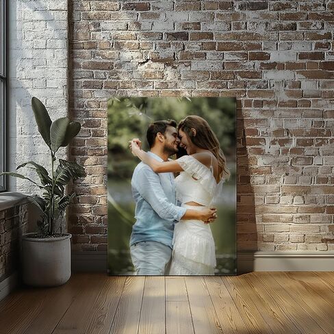 P&L ART. Custom Canvas Prints With Your Photos, Romantic Portrait Photo Print, Custom Picture Wall Decor, Prints From Photos For Personalized Home Gallery Display 11x14 Canvas in Kuwait