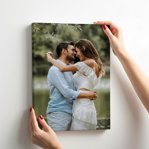 P&L ART. Custom Canvas Prints With Your Photos, Romantic Portrait Photo Print, Custom Picture Wall Decor, Prints From Photos For Personalized Home Gallery Display 11x14 Canvas in Kuwait