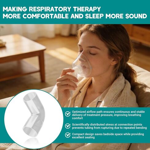 CPAP Elbow Connector, 90° Hose Adapter, 2 Pack for ResMed 10/11 | 90° elbow CPAP hose adapter. Fits ResMed AirSense 10, AirCurve 10, AirStart 10 & ResMed 11. 22mm connector. 2-pack in Saudi Arabia