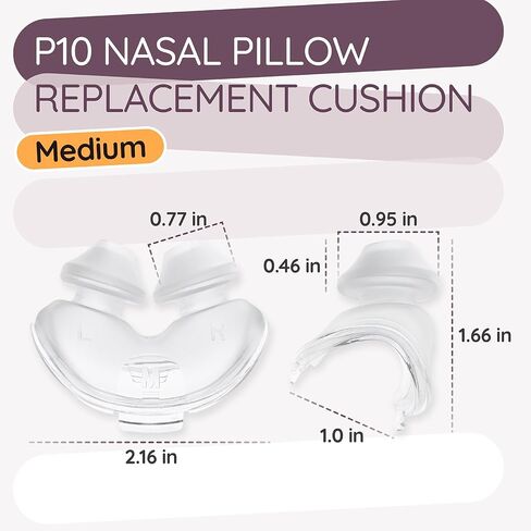 Nasal Pillow Cushion Replacement for Resmed AirFit P10 Frame Nose Pillow Medium, Silicone Nose Pad in Saudi Arabia