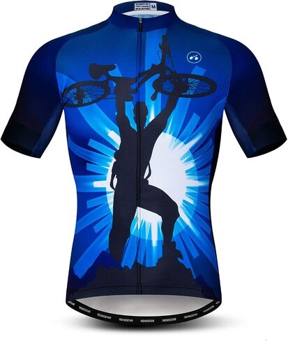 Cycling Jersey Mens Bike Shirt Biking Tops for Road Racing MTB BMX Dirt Road Quick Dry, Comfortable, Moisture Wicking in Kuwait