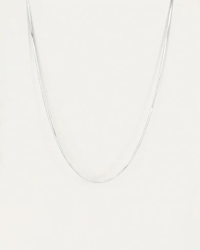 JENNY BIRD Zeina Slim Flat Snake Chain Necklace | High Polish Gold, Lobster Clasp | Sleek, Chunky Designer Jewelry for Women in Saudi Arabia