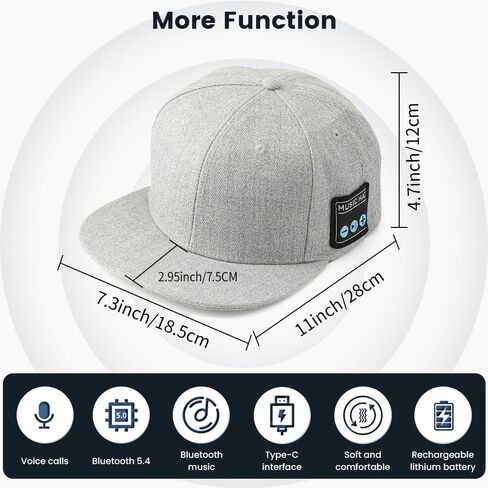 Bluetooth Dual-Speaker Baseball Cap, Outdoor Sports Sunshade Golf Hat for Men/Women/Boys/Girls, Adjustable Music Hat for Sports, Street Dance, Hands-Free Calls Ivory in Saudi Arabia