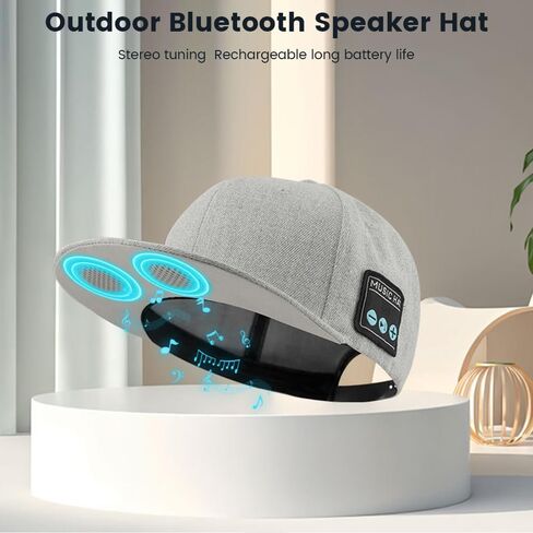 Bluetooth Dual-Speaker Baseball Cap, Outdoor Sports Sunshade Golf Hat for Men/Women/Boys/Girls, Adjustable Music Hat for Sports, Street Dance, Hands-Free Calls Ivory in Saudi Arabia