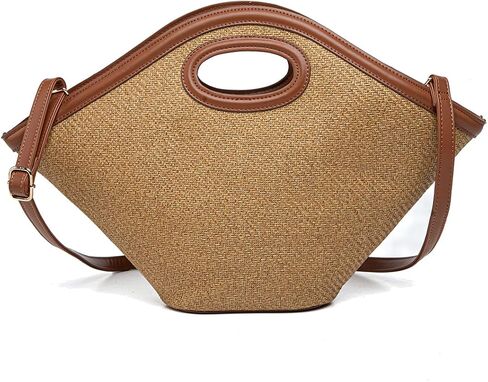 Large Rattan Tote Bag For Women Designer Summer Beach Wicker Purse Woven Vacation Straw Handbag in Saudi Arabia