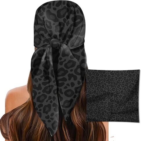 Head Scarf for Women, 27.5" Satin Feel Square Scarf, Cute Fashion Printed Hair Wrap Bandana in Saudi Arabia