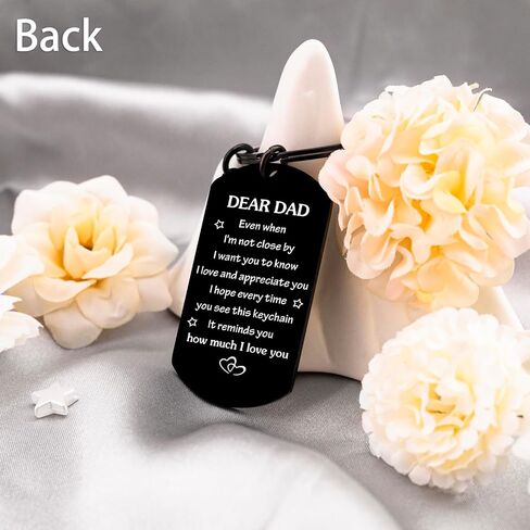 First Fathers Day Keychain Gifts from Daughter Son Drive Safe Keyring Unique Funny Birthday Gift for Dad Papa Best Dad Ever Christmas Thanksgiving Valentines Ideas in Kuwait