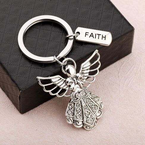 Veemoon Angel Charm Keychain Angel Keyring حلقة مفاتيح معدنية للنساء in Kuwait