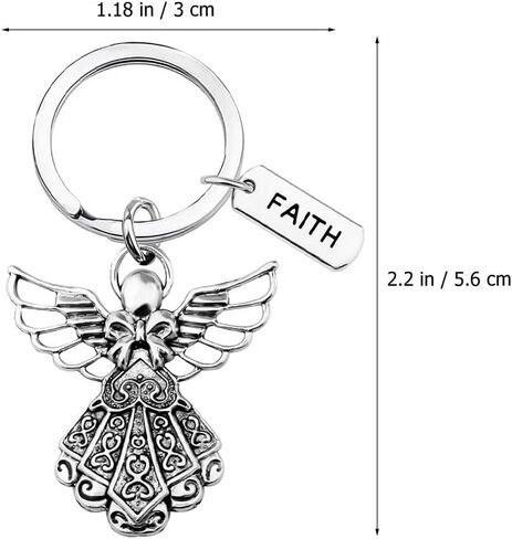 Veemoon Angel Charm Keychain Angel Keyring حلقة مفاتيح معدنية للنساء in Kuwait