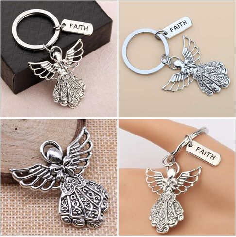 Veemoon Angel Charm Keychain Angel Keyring حلقة مفاتيح معدنية للنساء in Kuwait