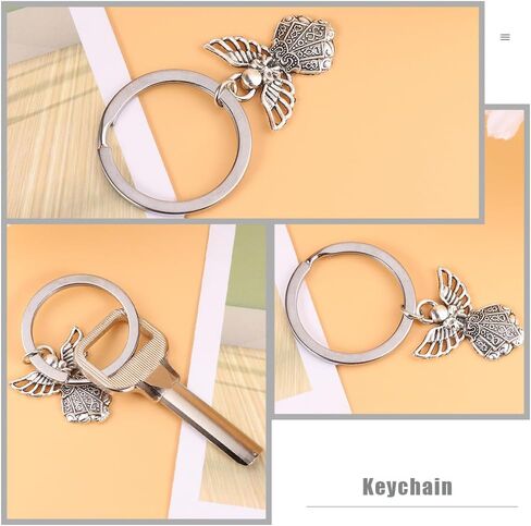 Veemoon Angel Charm Keychain Angel Keyring حلقة مفاتيح معدنية للنساء in Kuwait