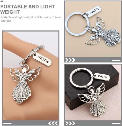 Veemoon Angel Charm Keychain Angel Keyring حلقة مفاتيح معدنية للنساء in Kuwait