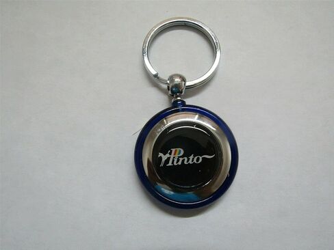 1971-1980 PINTO LOGO ROUND PLASTIC KEYCHAIN - BLUE in Kuwait