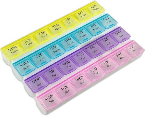 Weekly Pill Organizer with 28 Compartments, by MEDca in Kuwait