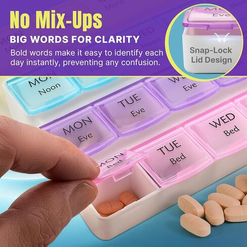 Weekly Pill Organizer with 28 Compartments, by MEDca in Kuwait