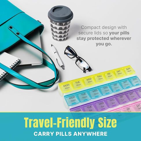 Weekly Pill Organizer with 28 Compartments, by MEDca in Kuwait