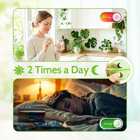 Weekly Pill Organizer 2 Times a Day,Reusable & Travel-Friendly Daily Medication Pill Box for 7 Day,Multicolor & One-Side Large Openings for Medication, Vitamins, Fish Oils, Supplements in Kuwait