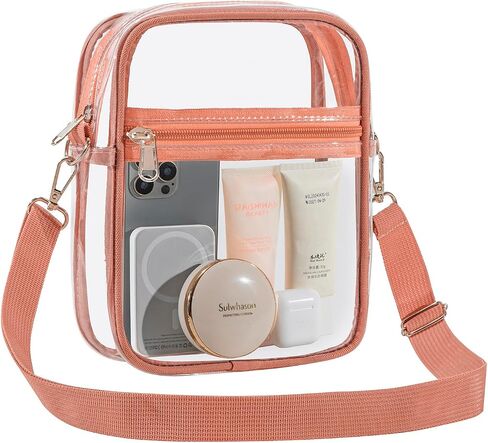 Clear Crossbody Bag - Waterproof Clear Crossbody Bag, Lightweight 0.5mm PVC Transparent Bag in Kuwait