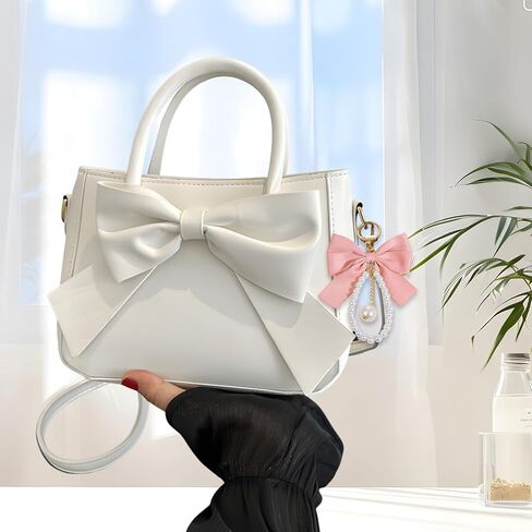 Crossbody Bags for Women with Adjustable Shoulder Straps, Small Handbags with Bow Charm, Cute Purses for Women Girls in Saudi Arabia