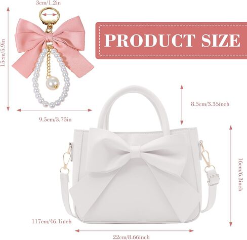 Crossbody Bags for Women with Adjustable Shoulder Straps, Small Handbags with Bow Charm, Cute Purses for Women Girls in Saudi Arabia
