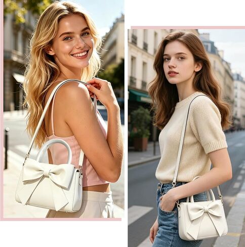 Crossbody Bags for Women with Adjustable Shoulder Straps, Small Handbags with Bow Charm, Cute Purses for Women Girls in Saudi Arabia