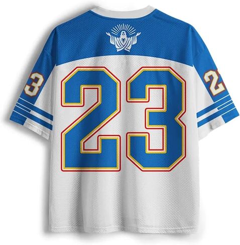 Oversized Mesh Football Jersey for Men Women, Y2K Hip Hop V-Neck Retro Number Graphic Print Short Sleeve Shirt in Kuwait