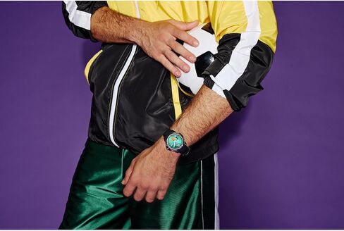 CITIZEN Men's Eco-Drive Mickey Mouse, 44mm Silver-Tone Stainless Steel Case with a Black Silicone Strap & Green Dial (Style: AW1656-08W) in Saudi Arabia