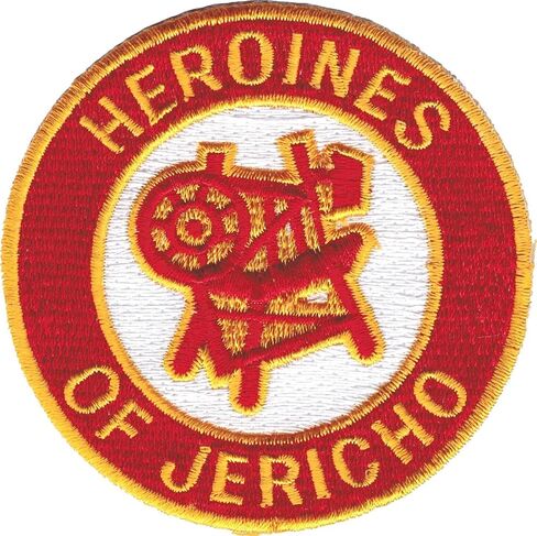 رقعة حديد دائرية بشعار Heroines of Jericho [أحمر - 2.75 بوصة] - رقم التعريف#94180 in Kuwait