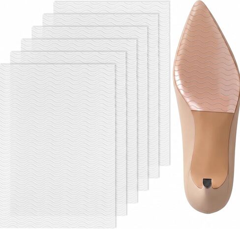 Shoe Sole Protector 6 Pack Anti Slip Shoe Grips on Bottom of Shoes, Self Adhesive Shoe Bottom Protector for High Heels Boots, Shoes Non Slip Bottom Pads for Women 6 x 4 Inch in Saudi Arabia