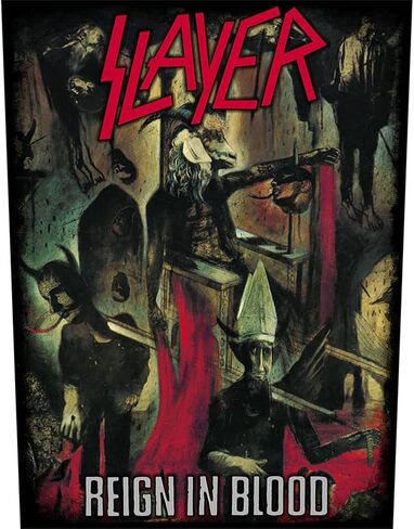 XLG Slayer Reign in Blood Back Patch Band Singer Heavy Metal خياطة على الزخرفة in Kuwait