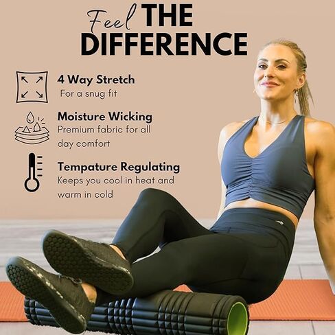 CompressionZ Tummy Control Compression Leggings for Women | High Waisted Workout Yoga Pants (Black + Pink, Large) Bundle in Saudi Arabia