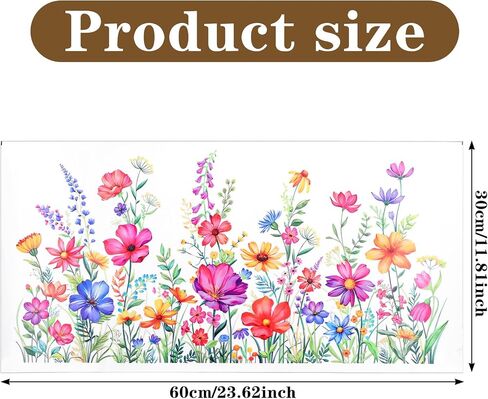 Wildflower Window Clings, Double Sided Flower Window Sticker Floral Windows Clings Wildflower Windows Film Wildflowers Grass Decals for Home Office Door Mirror Decor in Kuwait