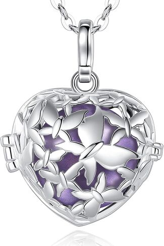 AEONSLOVE Butterfly Harmony Ball Necklace Angel Chime Caller, Balls 18MM Llamador De Angeles Bola Necklace Pregnancy Gifts - 30 & 45 Chains in Saudi Arabia