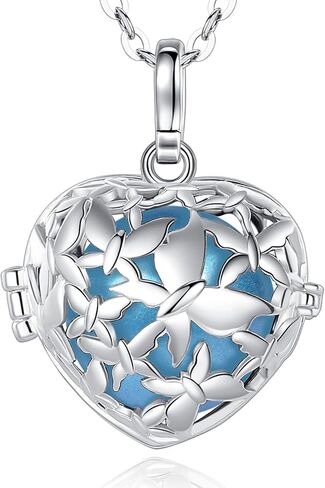 AEONSLOVE فراشة الوئام الكرة قلادة الملاك الرنين المتصل، كرات 18MM Llamador De Angeles Bola قلادة هدايا الحمل - 30 و 45 سلسلة in Kuwait