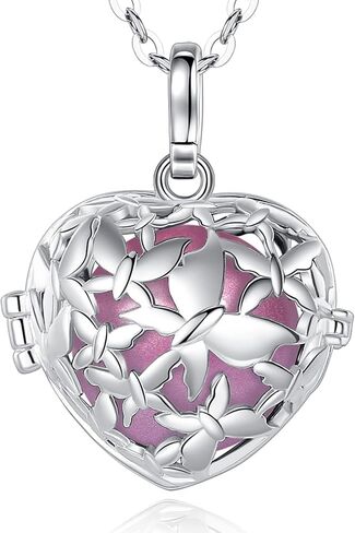 AEONSLOVE فراشة الوئام الكرة قلادة الملاك الرنين المتصل، كرات 18MM Llamador De Angeles Bola قلادة هدايا الحمل - 30 و 45 سلسلة in Kuwait