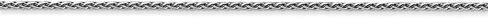 Saris and Things 14K White Gold 1.0mm Round Diamond Cut Wheat Chain 18 Inch in Kuwait