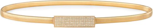 Gold Metal Chain Belt for Women, Women’s Skinny Elastic Belt for Dresses with Gold-tone Buckle in Saudi Arabia