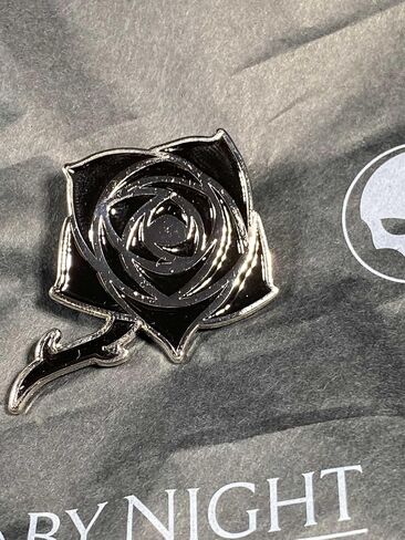 Toreador Clan of the Rose Pin - Vampire: the Masquerade - 2" Engraved & Enameled Silver Finish with Butterfly Clasp - Detailed 3D Design in Saudi Arabia