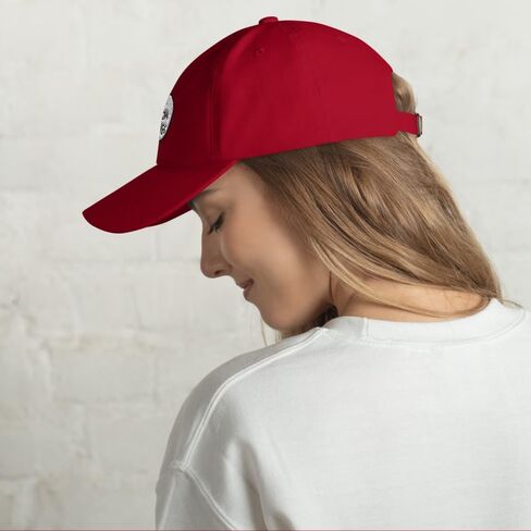 قبعة The Cat in The Hat I Know Things Classic Dad Hat، قبعة كروية قابلة للتعديل للبالغين من الجنسين - مرخصة رسميًا باللون الأحمر in Kuwait