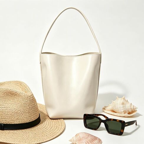 Bucket Bags for Women,Glossy Leather Bucket Purse,Small Tote handbag for Work Travel Daily in Saudi Arabia
