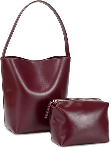 Bucket Bags for Women,Glossy Leather Bucket Purse,Small Tote handbag for Work Travel Daily in Saudi Arabia
