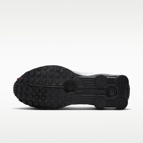 Nike Shox R4 Men's Shoes (Metallic Silver/Black/Team Crimson) in Kuwait